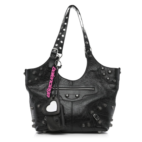 ayaBALENCIAGA LE CAGOLE MEDIUM レア品 Balenciaga Gold Metallic Lambskin Leather Medium Le Cagole