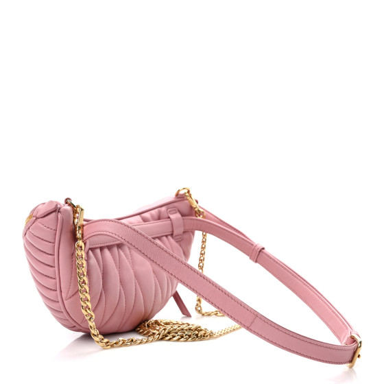 バッグ miu miu Matelasse Orchidea TU MIU MIU Nappa Matelasse Double Zip Crossbody Orchidea 400522