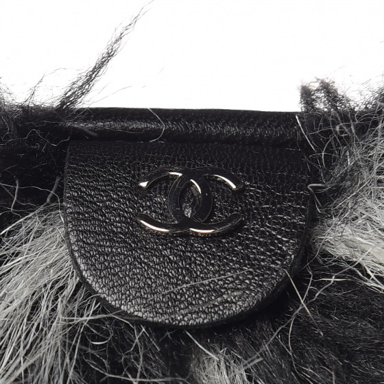 CHANEL Fantasy Fur Icicle Heel Mukluks 39 Boots Gray 432960