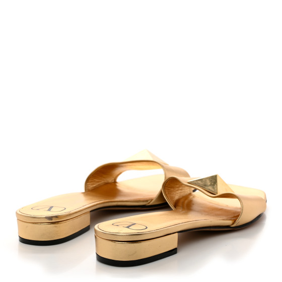 VALENTINO GARAVANI Metallic Nappa One Stud 20mm Slide