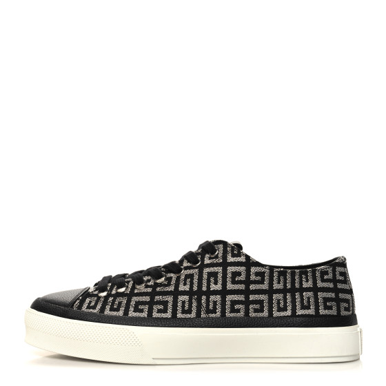 GIVENCHY Jacquard City Sport 4G Sneakers 40 Black Silver