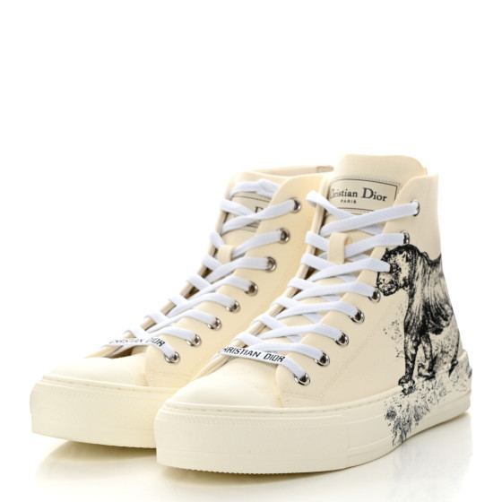 CHRISTIAN DIOR Canvas Embroidered Walk'In Dior Tiger Print
