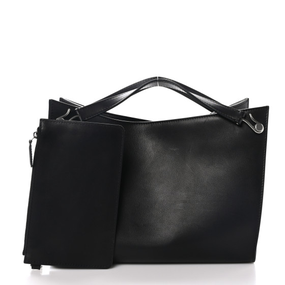 THE ROW Alexia レザーバッグ THE ROW Polished Saddle Calfskin Small Alexia Bag Black