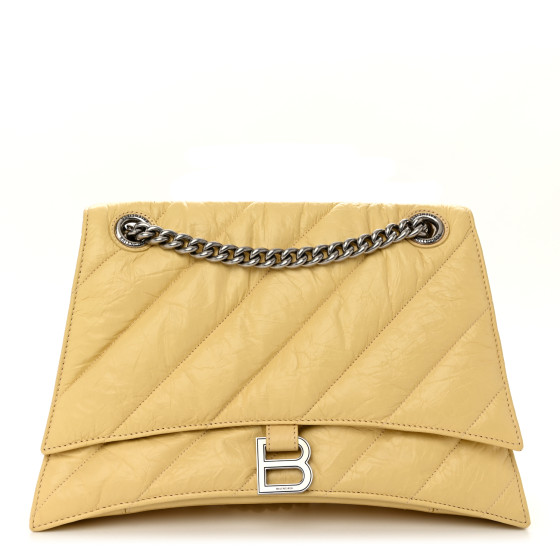 BALENCIAGA Crushed Calfskin Quilted Medium Crush Chain Bag