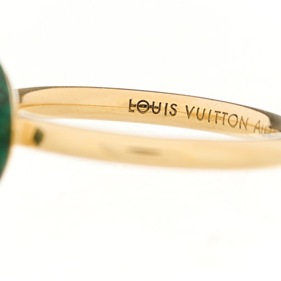 ルイ・ヴィトン LOUIS VUITTON 18K Yellow Gold Diamond Malachite Idylle