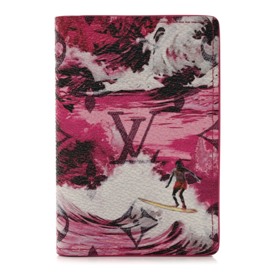 LOUIS VUITTON Monogram Surfin' Pocket Organizer NM Pink