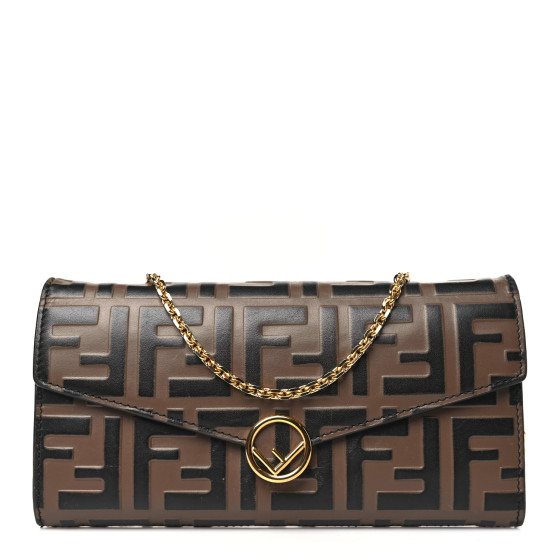 FENDI名刺入れCC CASE VIT.SOFT STAMPA FF 1974 FENDI Vitello Soft F is Fendi Bi-Color FF 1974 Embossed