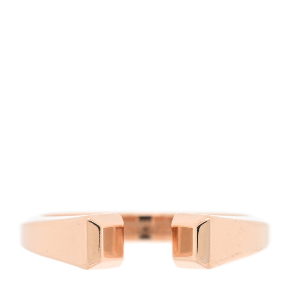 大人気【HERMES】Rose Gold Clou de forge PM リング HERMES 18K Rose Gold PM Clou de Forge Ring 50 5.25 1523195