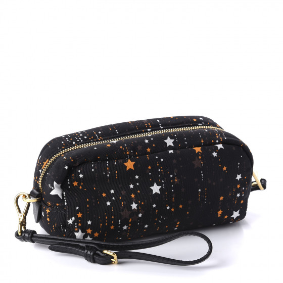 MIU MIU Nylon Printed Stars Pouch Black 605492 | FASHIONPHILE