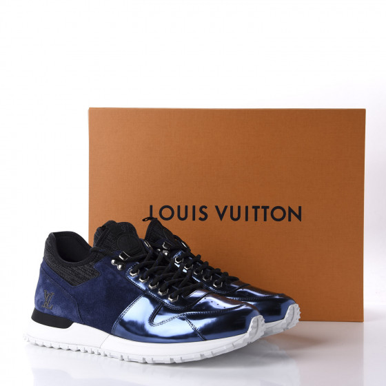 LOUIS VUITTON Metallic Patent Suede Run Away Sneakers 8
