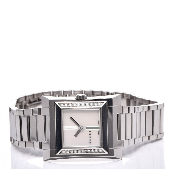 GUCCI Stainless Steel Diamond Mother of Pearl 23mm 111L