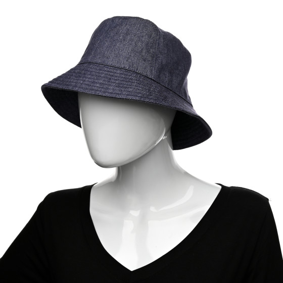 HERMES Denim Eden Bucket Hat 56 Indigo 1364715 | FASHIONPHILE