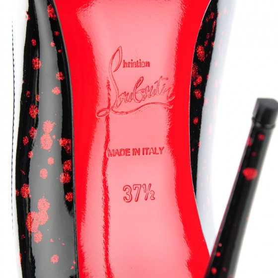 CHRISTIAN LOUBOUTIN Patent Pollock Pigalle Follies 100 Pumps