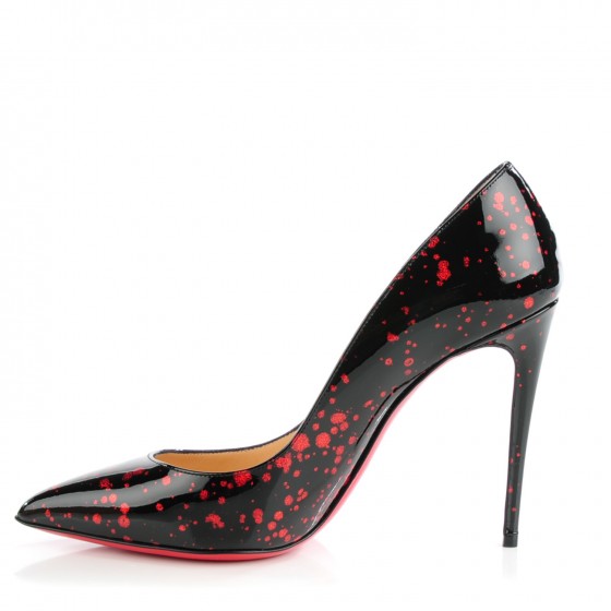 CHRISTIAN LOUBOUTIN Patent Pollock Pigalle Follies 100 Pumps