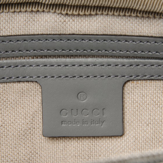 【GUCCI】 HAND BAG グレー Gucci // Grey GG Monogram Perforated Leather Crossbody Bag