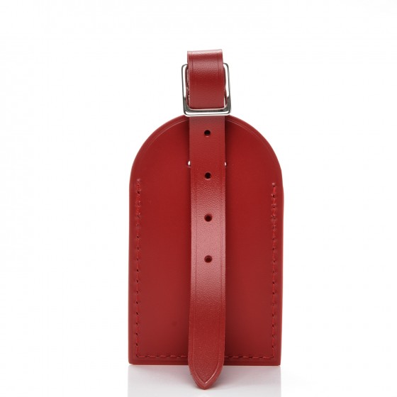 LOUIS VUITTON Calfskin Luggage Tag Red 195842 | FASHIONPHILE