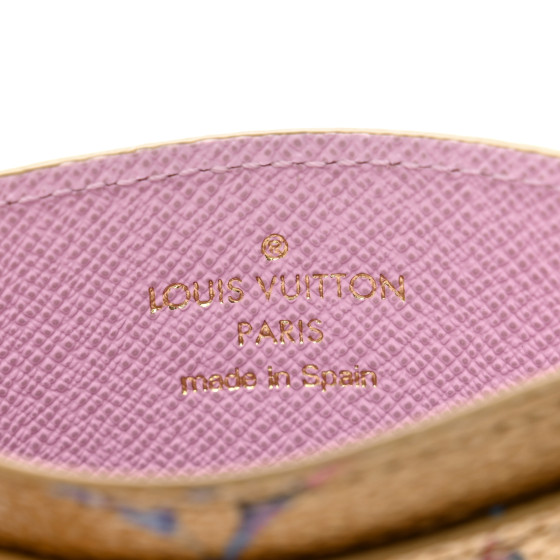 LOUIS VUITTON Metallic Monogram LV Garden Card Holder Gold