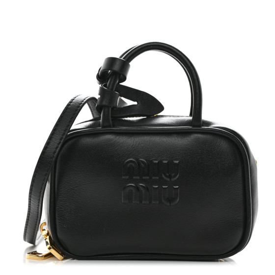 【MiuMiu】Mini pouch black in nappa Miu Miu Nappa Leather Mini Pouch in Black | Lyst