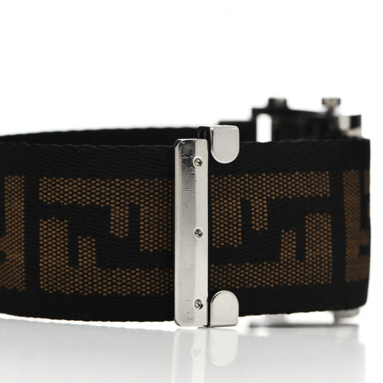 FENDI Stainless Steel Canvas Diamond 38mm Zip Code Quartz