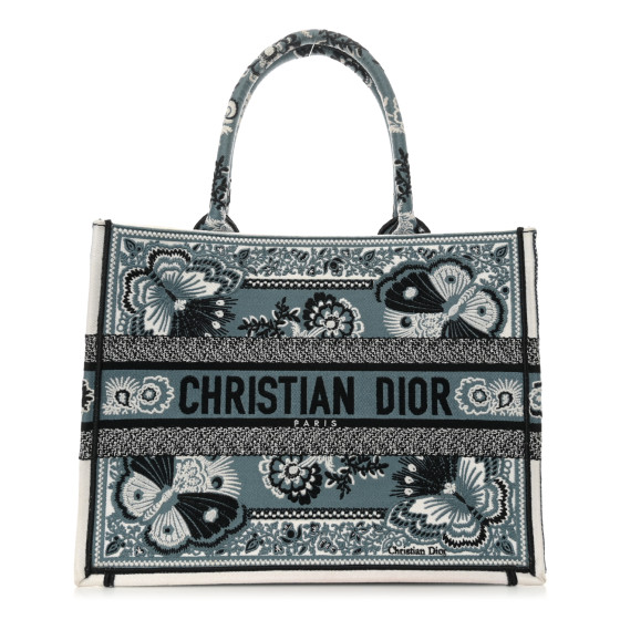 DIOR パニエ シャポーバッグ Butterfly Bandana CHRISTIAN DIOR Canvas Butterfly Bandana Embroidered Medium