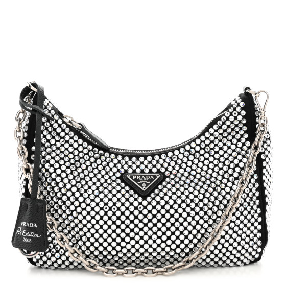 PRADA＊Prada Re-Edition 2005 satin bagクリスタルバッグ＊送込 Shop Prada Re-Edition 2005 Satin Bag With Crystals | Saks