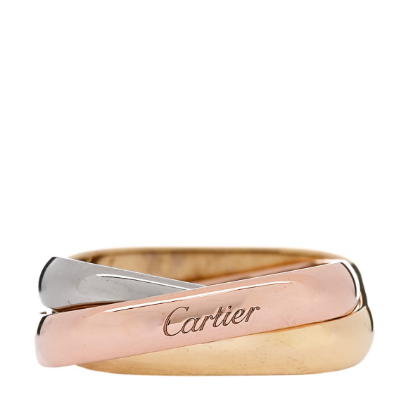 CARTIER 18K Pink Yellow White Gold Medium Trinity Cushion