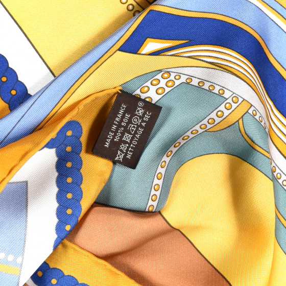 HERMES Silk La Berline Bayadere Scarf 90 967070 | FASHIONPHILE