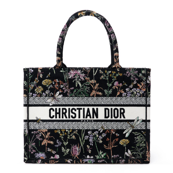 ◆希少◆VINTAGE◆【DIOR】Book Tote*Dior herbarium*バッグ CHRISTIAN DIOR Canvas Embroidered Medium Herbarium Book Tote