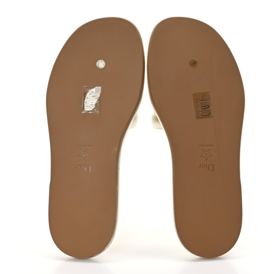 DIOR Every-D スライドサンダル Embossed Lambskin Christian Dior Every-D Embossed Lambskin Leather Slide