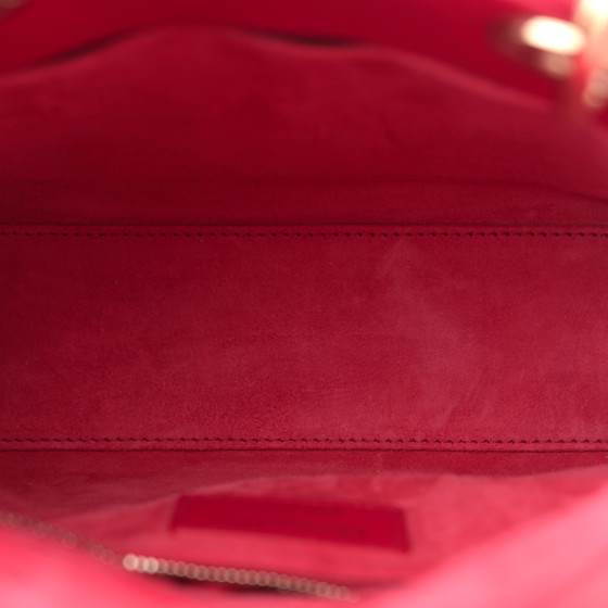 Christian Dior 赤 M ボタン付きコート CHRISTIAN DIOR Lambskin Cannage Dioramour Small My ABCDior