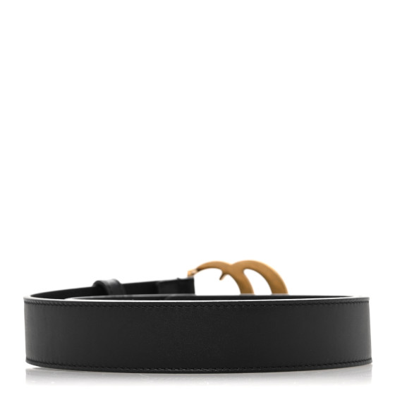 GUCCI ブラック ベルト 75/30 ゴールドバックル GUCCI Calfskin Double G 30mm Belt 75 30 Black 1682346