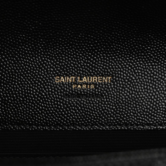 ENVELOPE GRAIN-DE-POUDREクラッチ SAINT LAURENT Grain De Poudre Matelasse Chevron Monogram