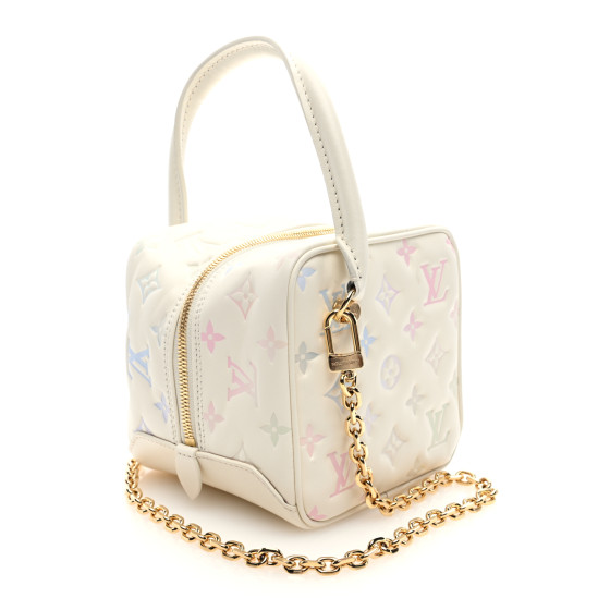 LOUIS VUITTON - m Used Louis Vuitton Lambskin Embossed Monogram Coussin PM