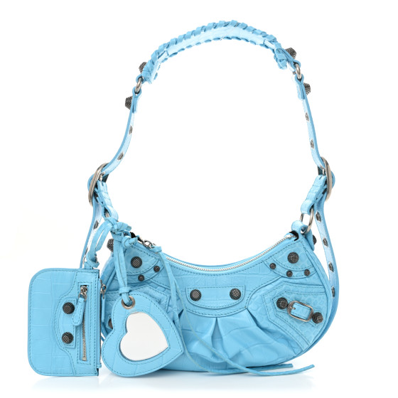 トートバッグ [Balenciaga]Balenciaga Le Cagole XS Shoulder Bag Light Blue Balenciaga Le Cagole XS Shoulder Bag | Blue | FARFETCH