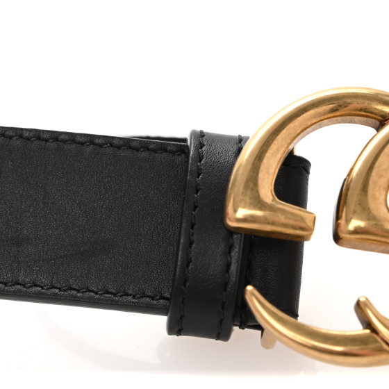GUCCI ベルト ブラック 75/30 Vintage GUCCI Black Leather GG 30mm Belt 75 30 – Fashion Reloved