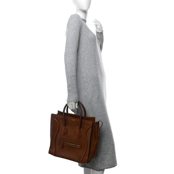 CELINE Smooth Calfskin Mini Luggage Sienna