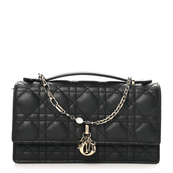 Lady Dior Clutch Bag Top Handle Clutch CHRISTIAN DIOR Lambskin