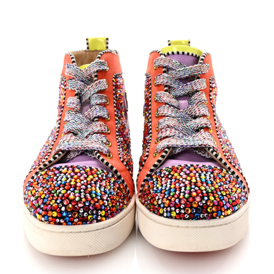 CHRISTIAN LOUBOUTIN Patent Suede Crystal Embellished Orlato