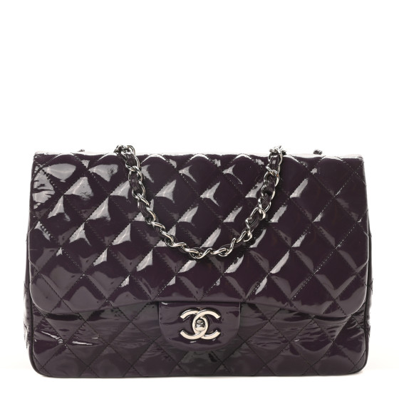 25A◆上品でときめく存在感【CHANEL】グローブ Patent Lambskin Chanel Metallic Pewter Crinkle Lambskin Reissue 2.25 227