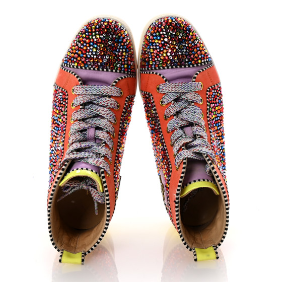 CHRISTIAN LOUBOUTIN Patent Suede Crystal Embellished Orlato
