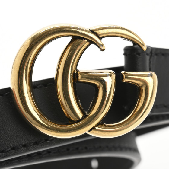 Gucci GGパターン ベルト 90-36 GUCCI Calfskin Double G 20mm Belt 90 36 Black 1682743