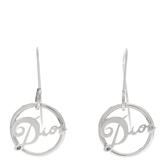 アクセサリー Christian Dior Logo Silver Earrings CHRISTIAN DIOR Logo Earrings Silver 1668945 | FASHIONPHILE