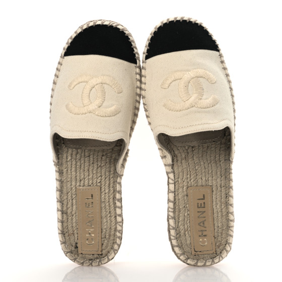 CHANEL エスパドリーユ サンダル 37 ホワイト ESPADRILLES CHANEL エスパドリーユ サンダル 37 ホワイト ESPADRILLES