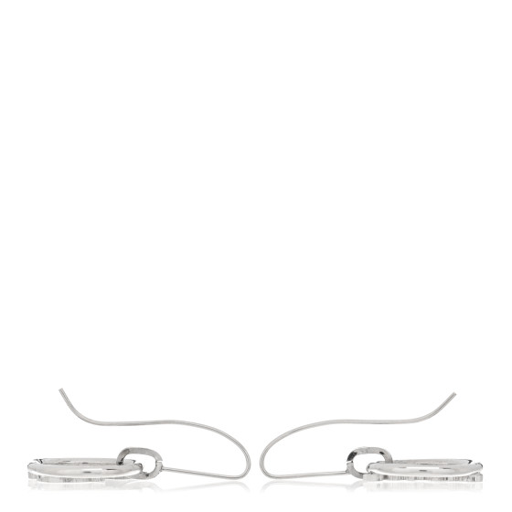 CHRISTIAN DIOR Logo Earrings Silver 1668945 | FASHIONPHILE