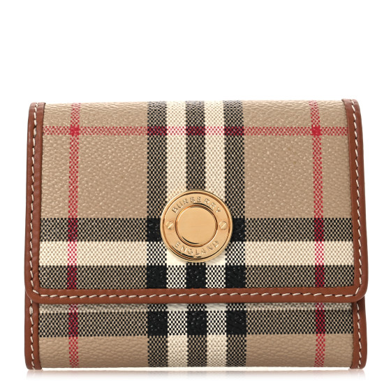 BURBERRY E-Canvas Vintage Check Tri-Fold Wallet Archive