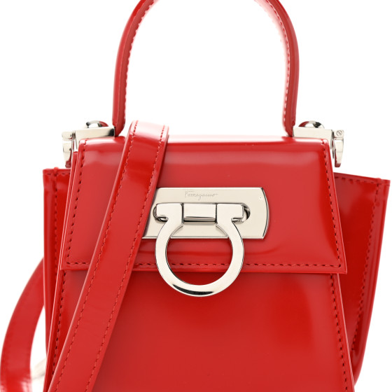 SALVATORE FERRAGAMO Brushed Off Calfskin Micro Iconic Top