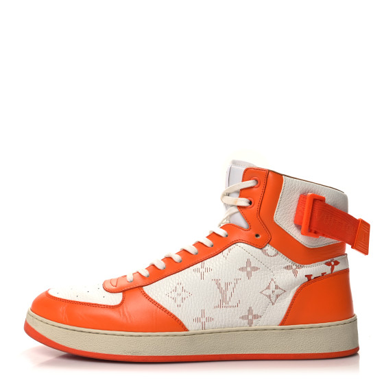 LOUIS VUITTON Calfskin Monogram Rivoli High Top Sneakers 9