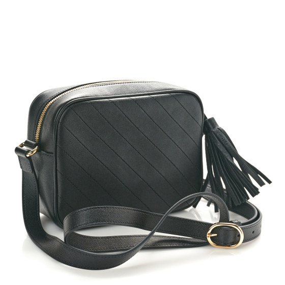 【GUCCI】SAKAI Blondie Diagonal Stitch Shoulder Bag Black GUCCI Sakai Be Green Calfskin Diagonal Stitched Small