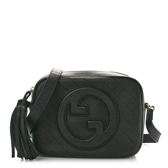 【GUCCI】SAKAI Blondie Diagonal Stitch Shoulder Bag Black GUCCI Sakai Be Green Calfskin Diagonal Stitched Small