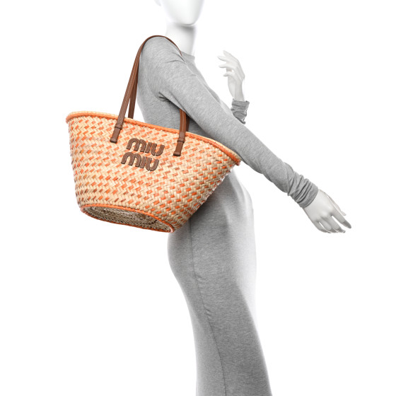 MIU MIU Palmetto　ラフィアバッグ Miu Miu】パルメット トートバッグ Palmetto tote bag